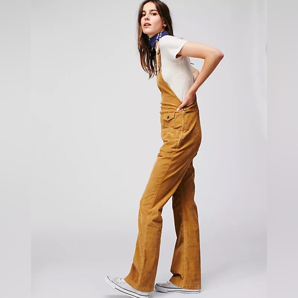 NWT Free People Movin' Away Cord Overall Size 27